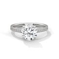 Round Diamond Pavé Engagement Ring