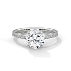 Round Diamond Pavé Engagement Ring