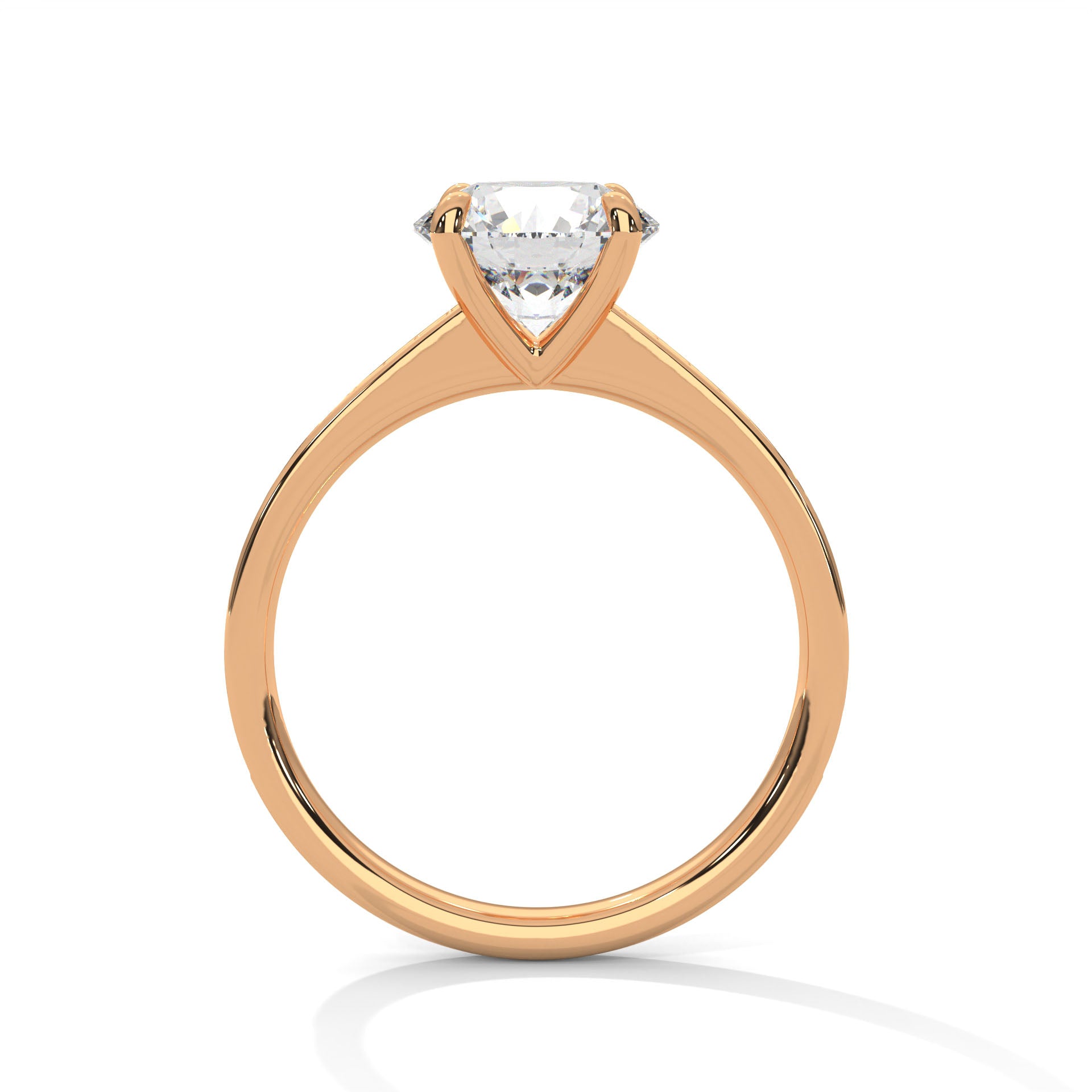 Round Diamond Pavé Engagement Ring