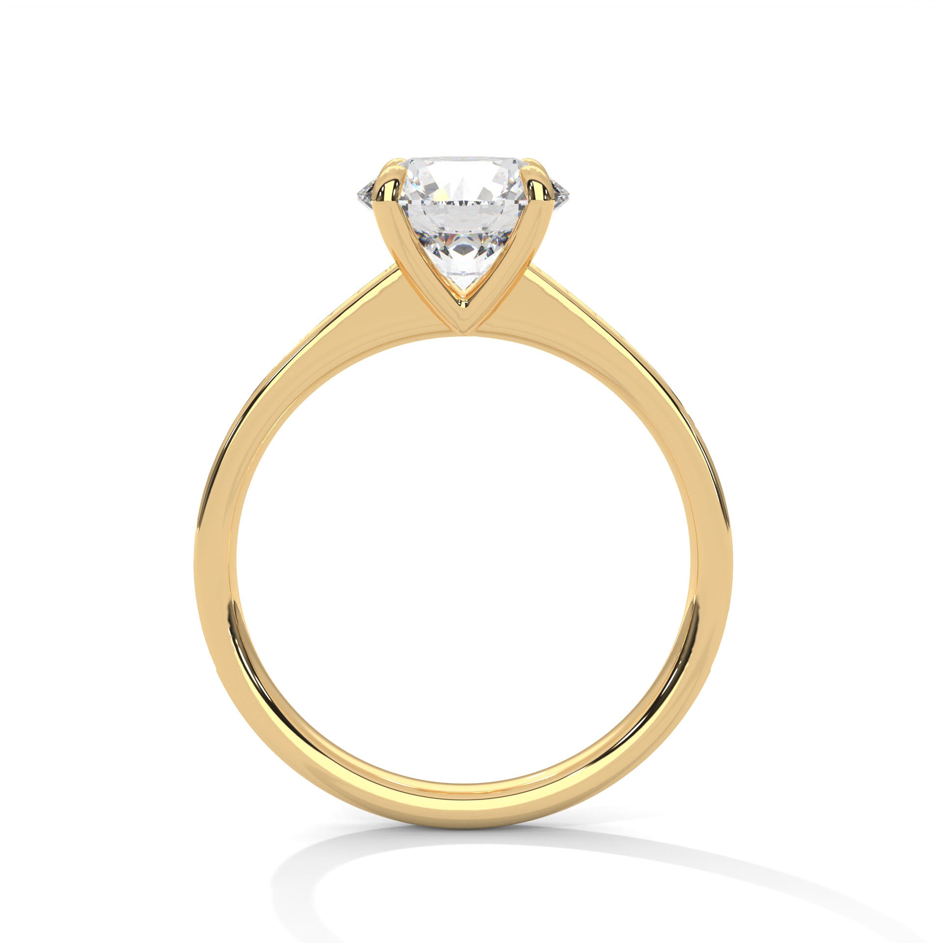 Round Diamond Pavé Engagement Ring