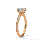Round Diamond Pavé Engagement Ring