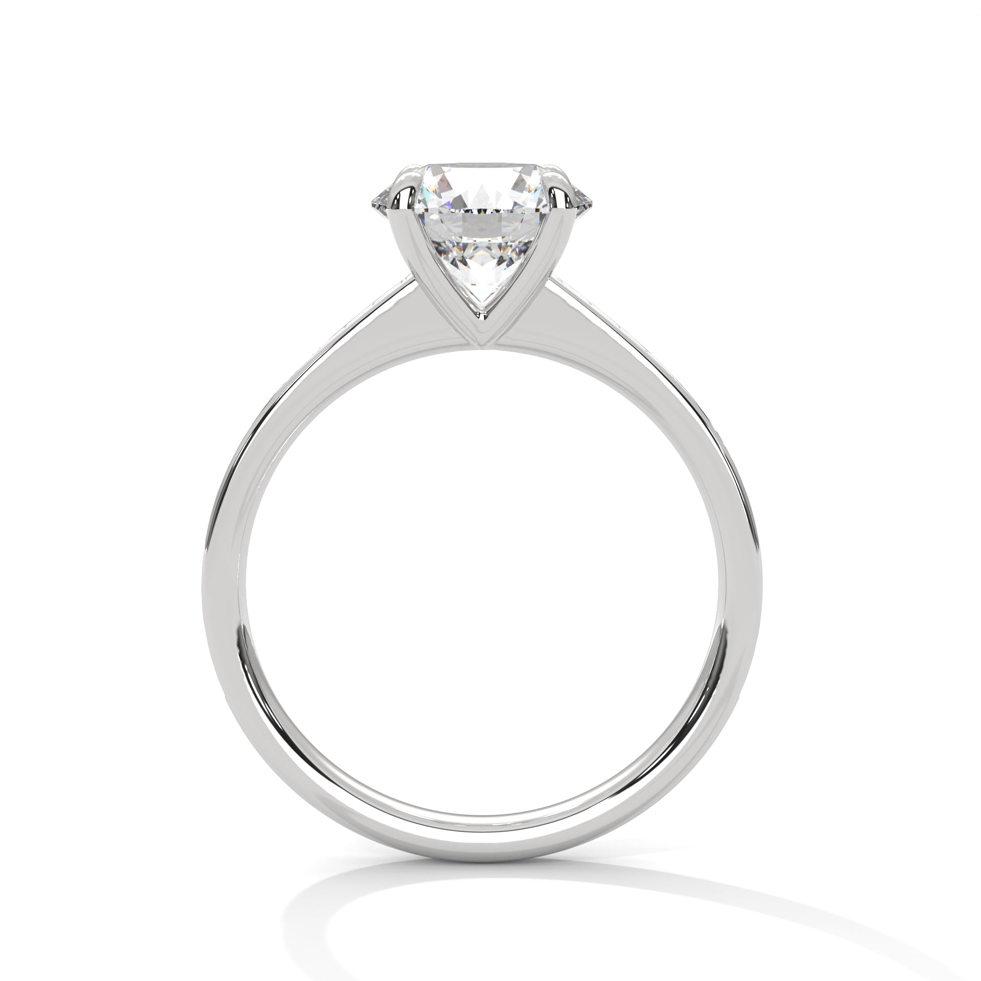 Round Diamond Pavé Engagement Ring