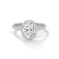 Oval Diamond Halo Engagement Ring