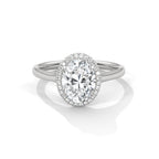Oval Diamond Halo Engagement Ring
