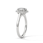 Oval Diamond Halo Engagement Ring