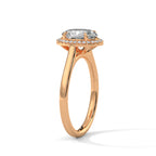 Oval Diamond Halo Engagement Ring