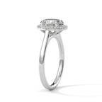Oval Diamond Halo Engagement Ring