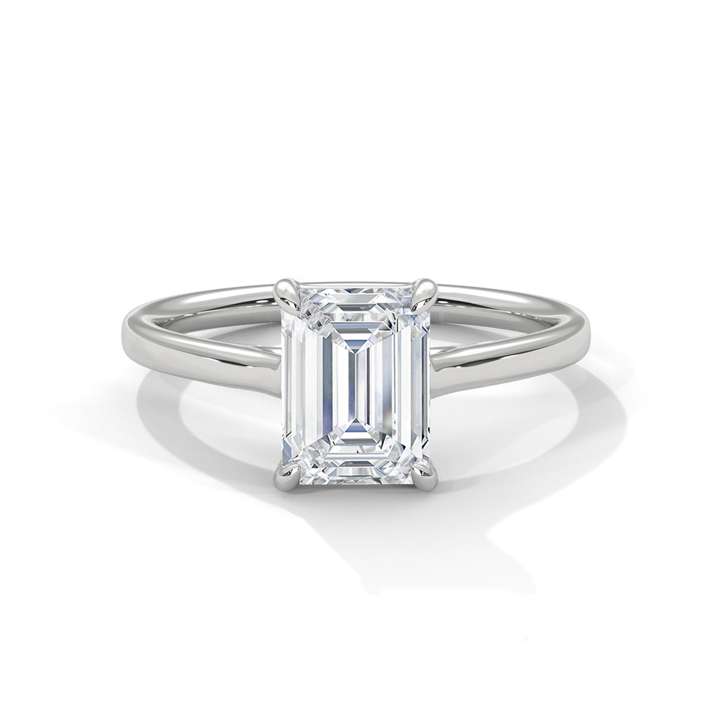 Emerald Cut Diamond Solitaire Ring