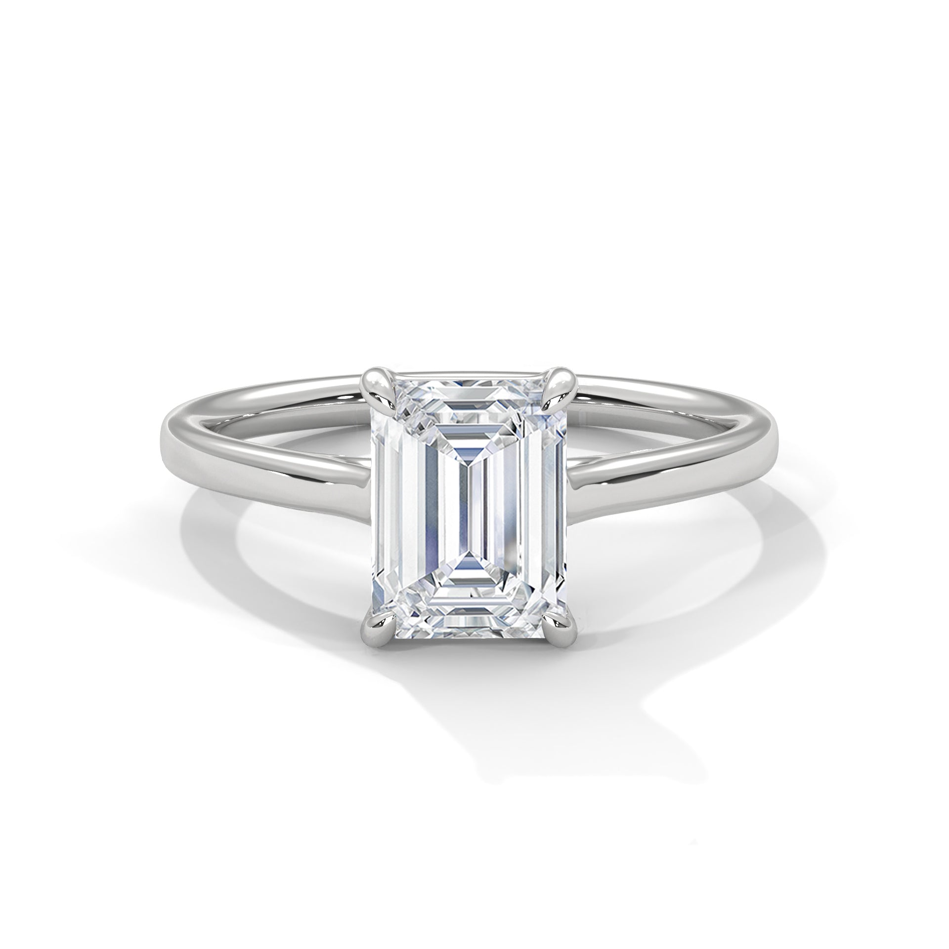Emerald Cut Diamond Solitaire Ring
