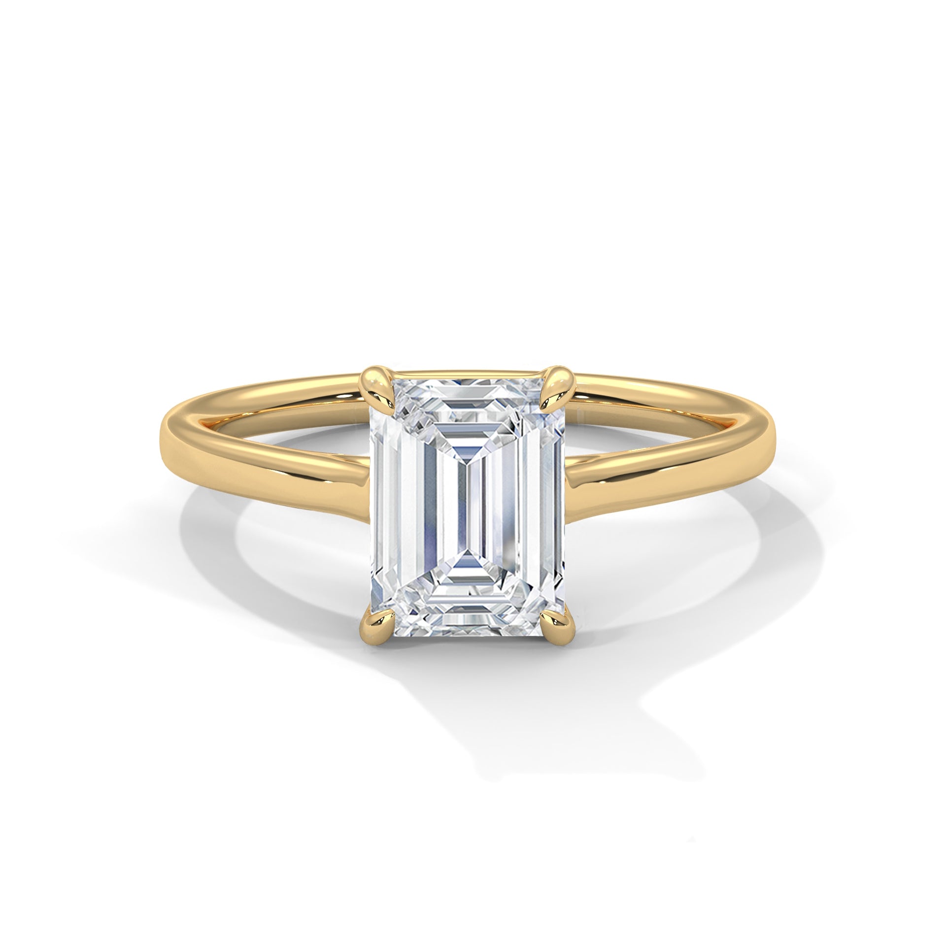Emerald Cut Diamond Solitaire Ring