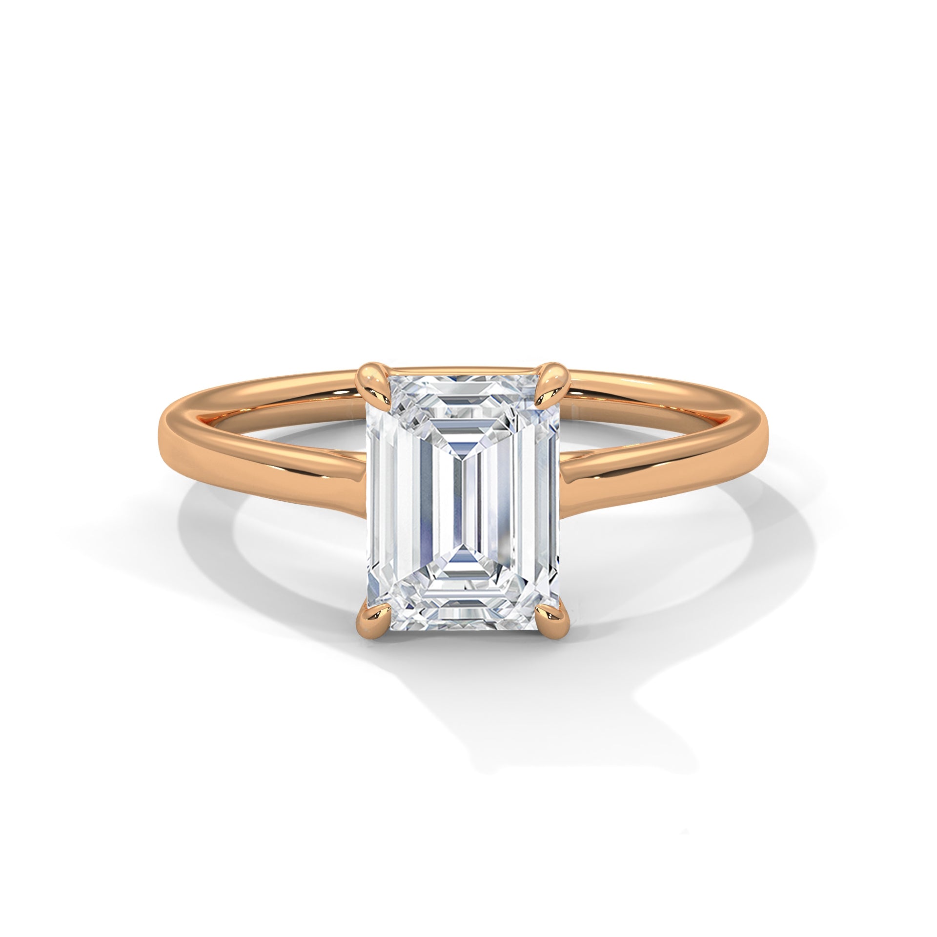 Emerald Cut Diamond Solitaire Ring