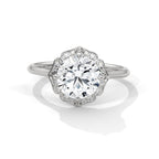 Round Diamonds Halo Engagement Ring