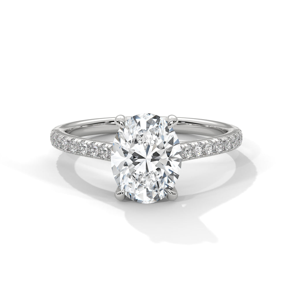 Round Diamond Twisted Solitaire Engagement Ring