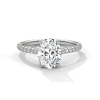 Round Diamond Twisted Solitaire Engagement Ring
