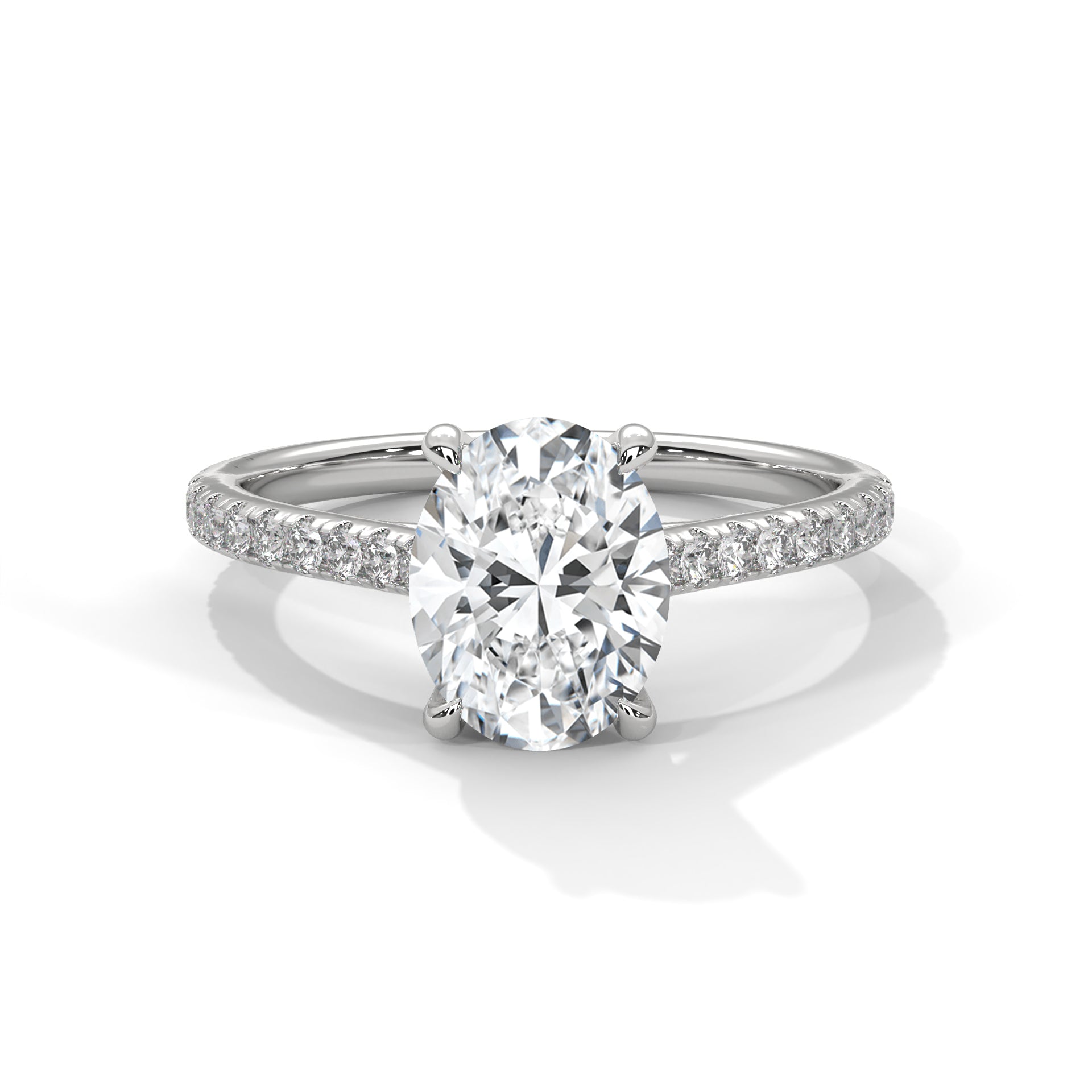 Round Diamond Twisted Solitaire Engagement Ring