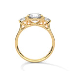 Three Stone Round Diamond Engagement Ring