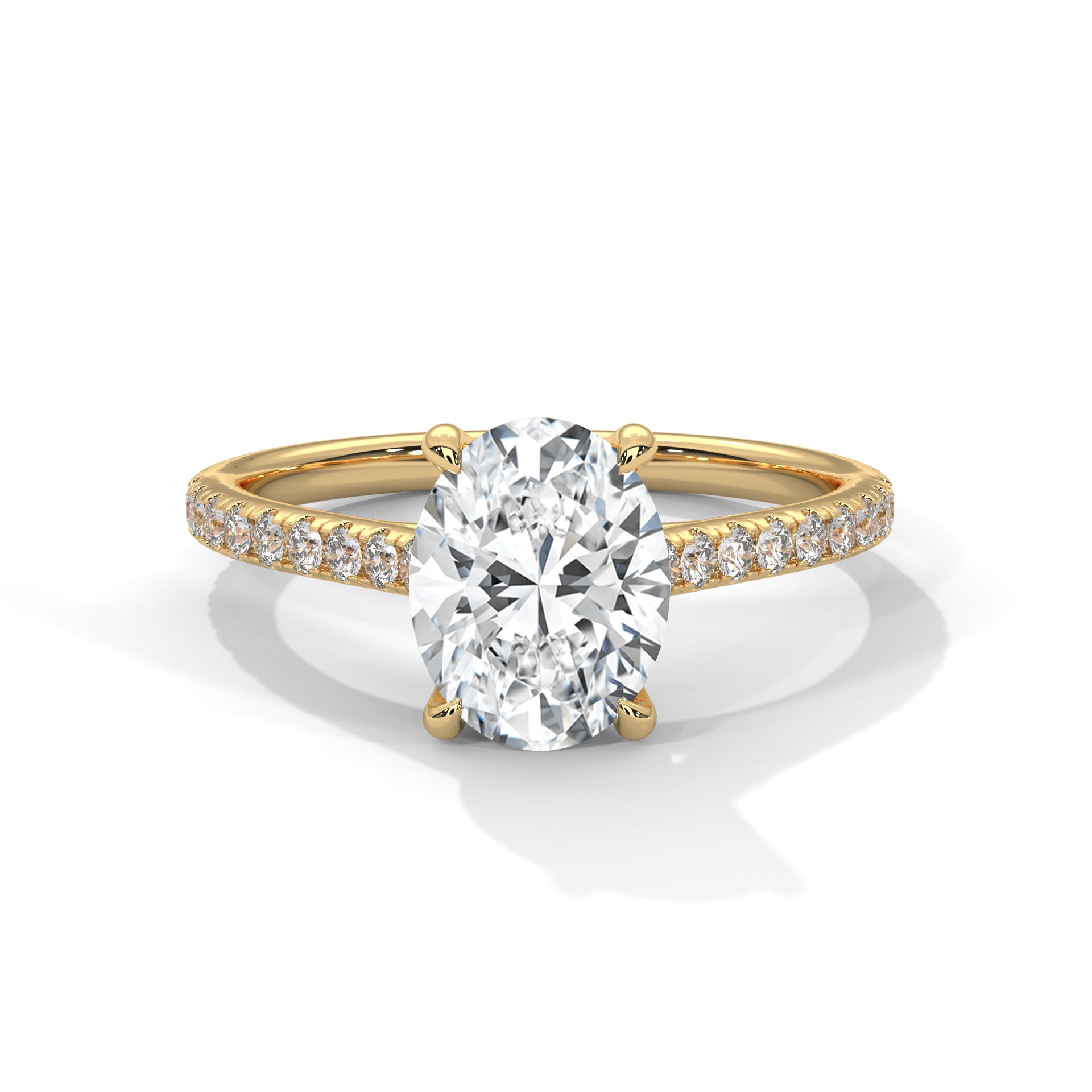 Round Diamond Twisted Solitaire Engagement Ring