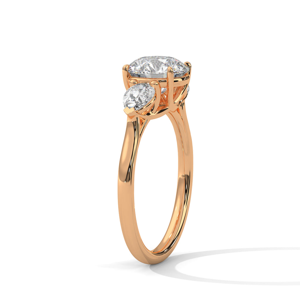 Three Stone Diamond Engagement Ring