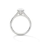 Round Diamond Twisted Solitaire Engagement Ring