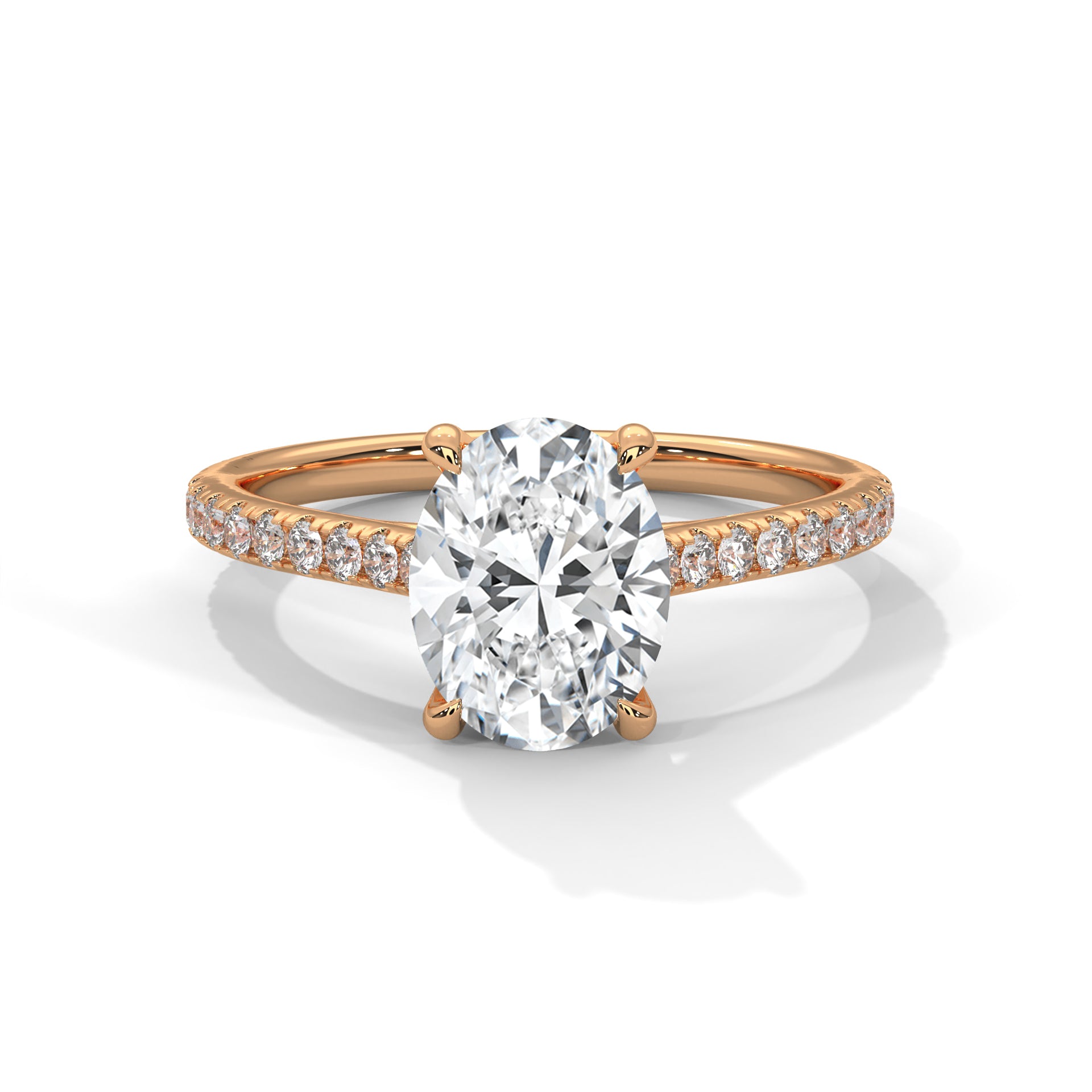Round Diamond Twisted Solitaire Engagement Ring