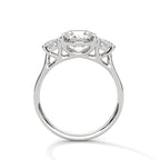 Three Stone Round Diamond Engagement Ring