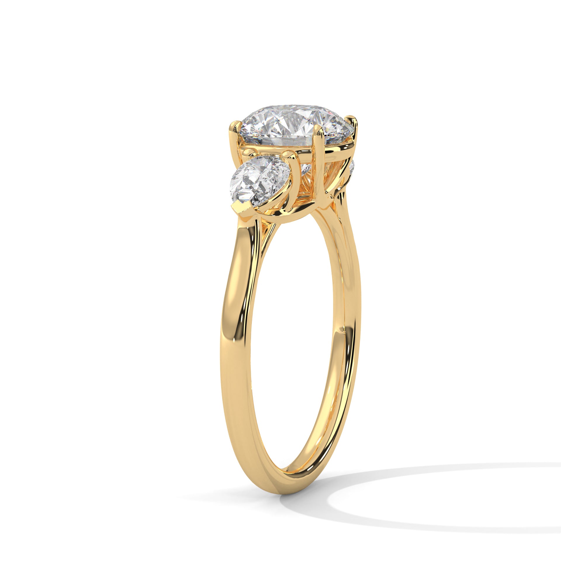 Three Stone Diamond Engagement Ring