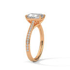 Radiant Cut Diamond Pavé Engagement Ring