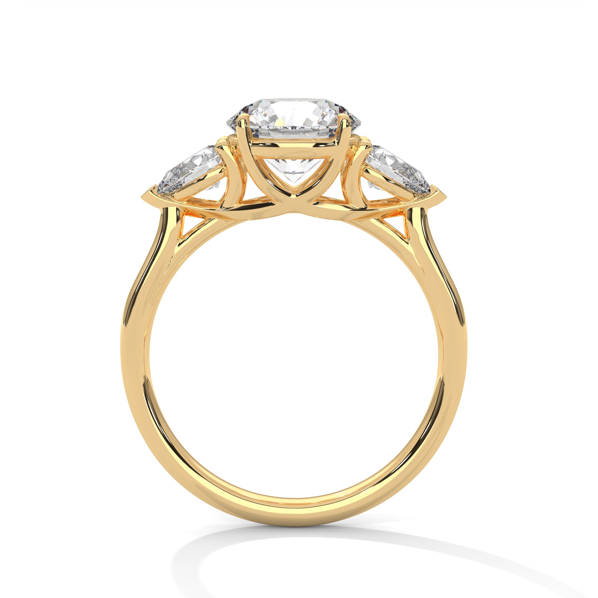 Three Stone Diamond Engagement Ring