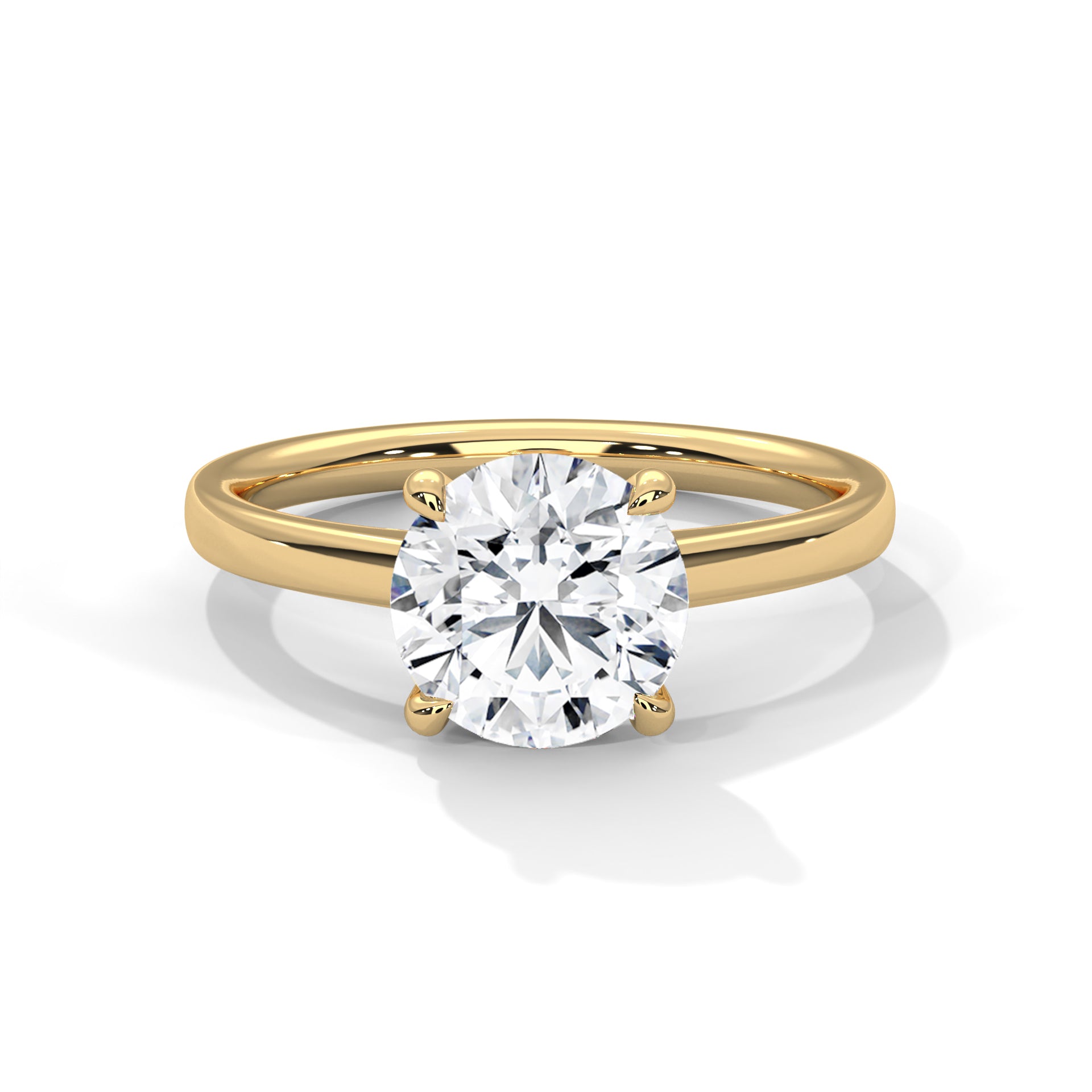 Classic Round Diamond Solitaire Engagement Ring