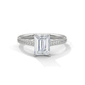 Radiant Cut Diamond Pavé Engagement Ring