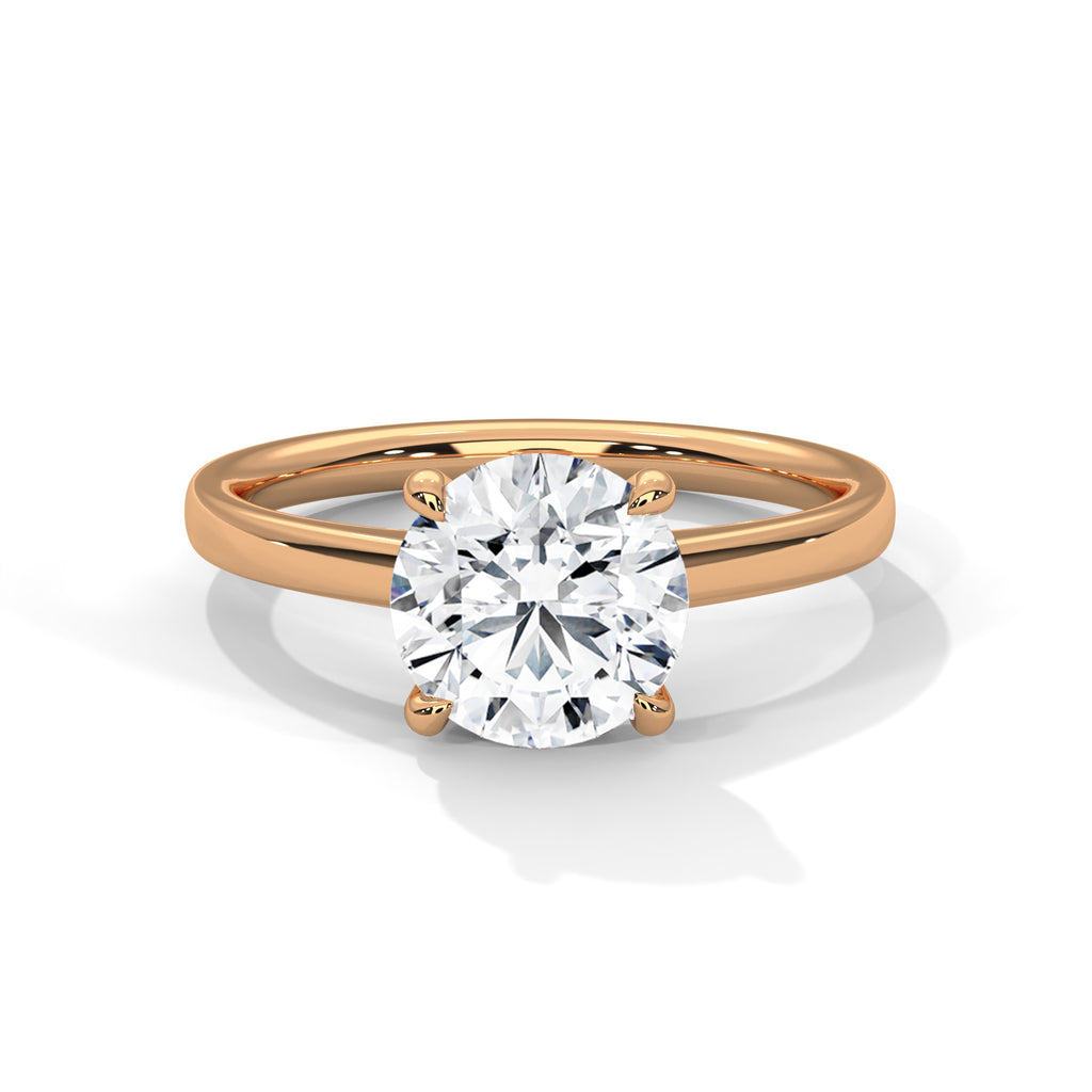 Classic Round Diamond Solitaire Engagement Ring