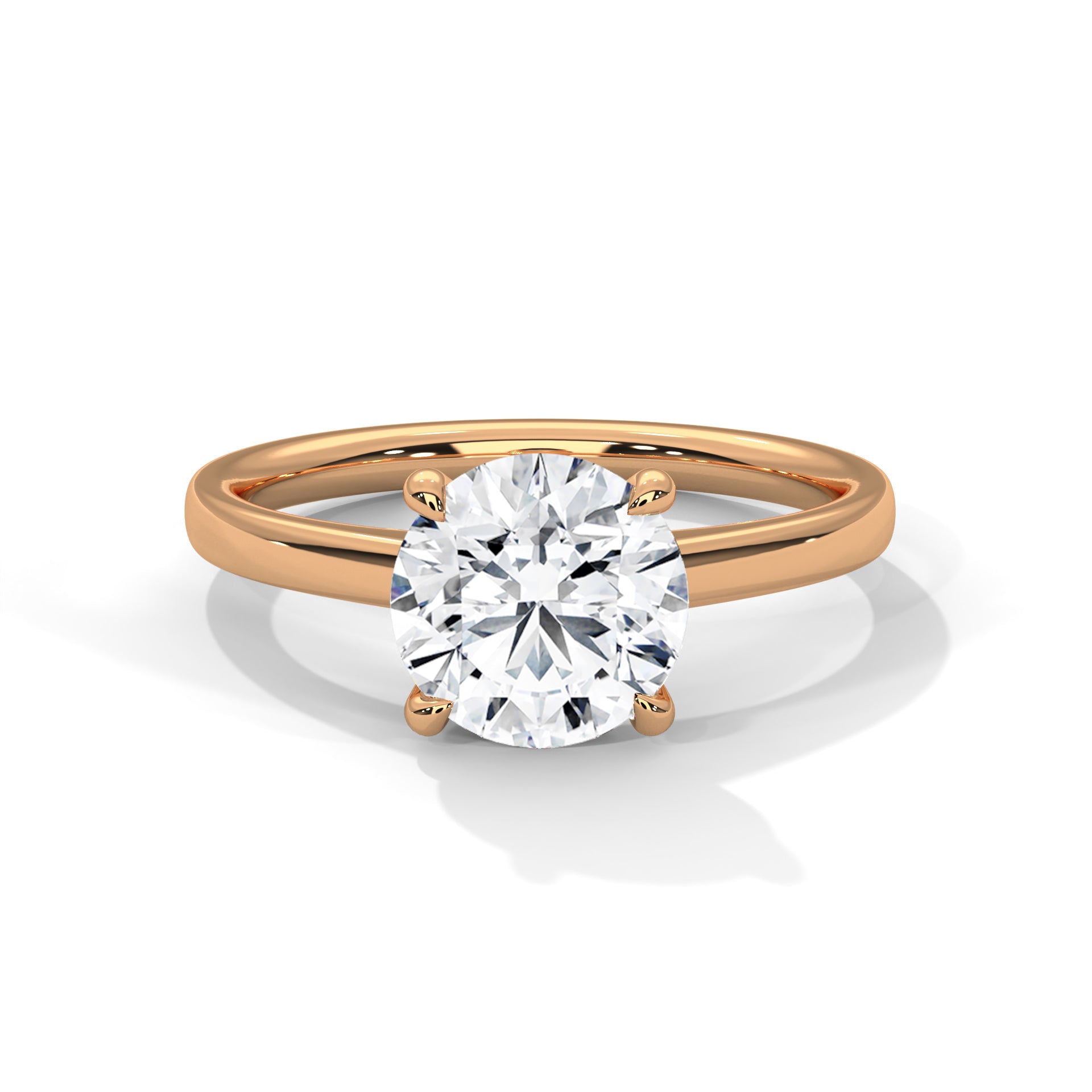 Classic Round Diamond Solitaire Engagement Ring