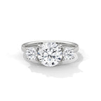 Three Stone Round Diamond Engagement Ring