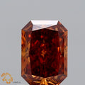 1.00 CT Fancy Vivid Brownish Orange Lab Grown Diamond | Radiant Cut | IGI Certified