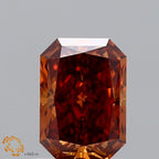 1.00 CT Fancy Vivid Brownish Orange Lab Grown Diamond | Radiant Cut | IGI Certified