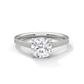 Cushion Cut Diamond Pavé Engagement Ring