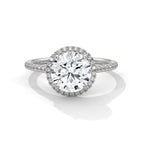 Round Diamond Halo Engagement Ring