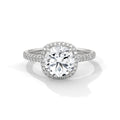 Round Diamond Halo Pavé Engagement Ring