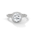 Round Diamond Halo Pavé Engagement Ring