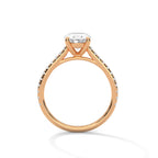Round Diamond Twisted Solitaire Engagement Ring
