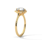 Round Diamonds Halo Engagement Ring