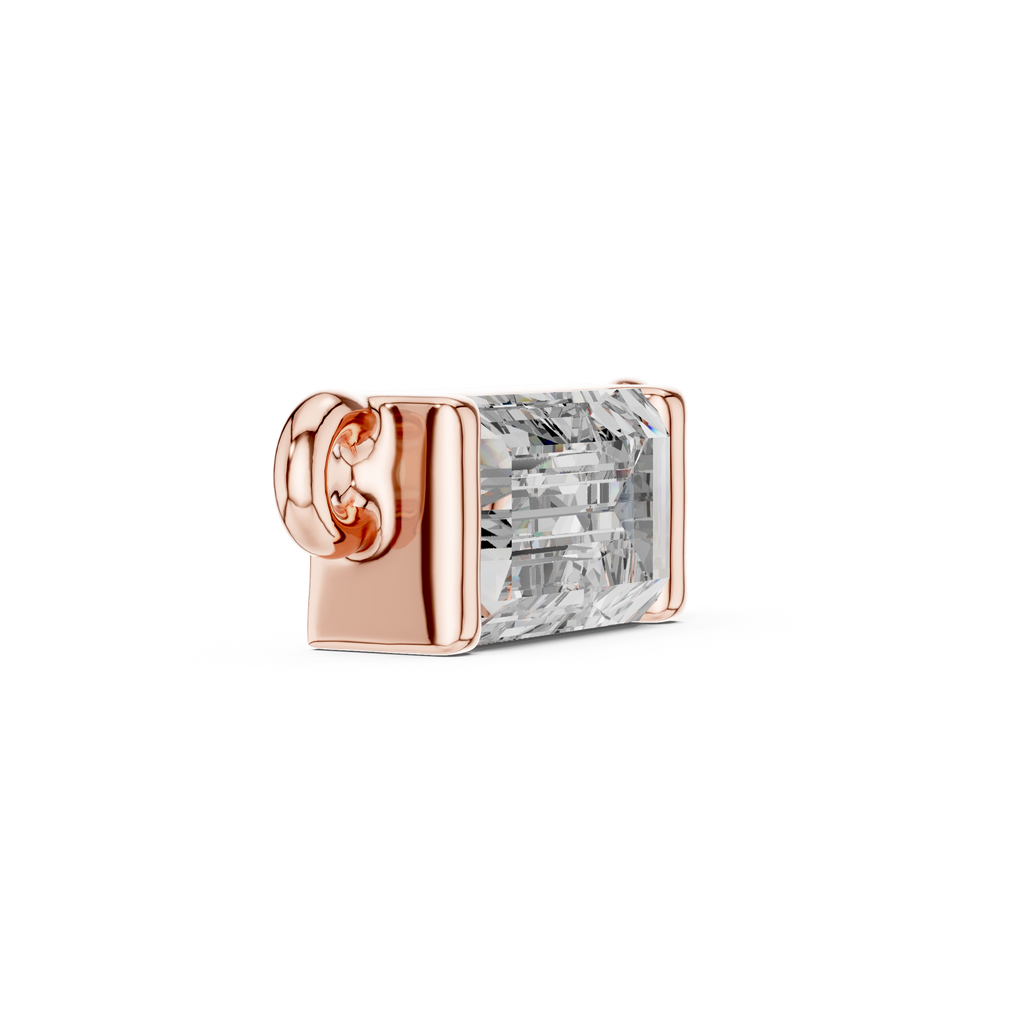 1Baguette Diamond Minimal Bar Pendant