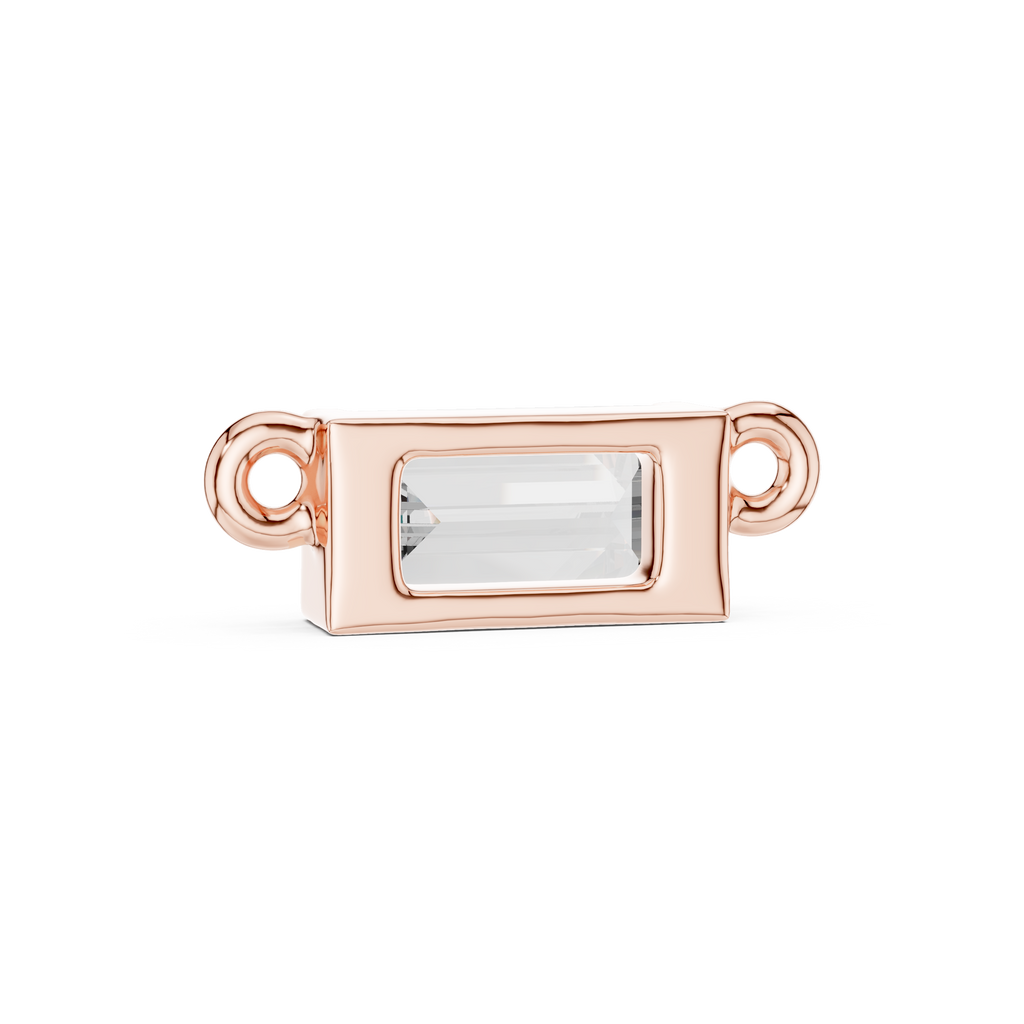 1Baguette Diamond Minimal Bar Pendant