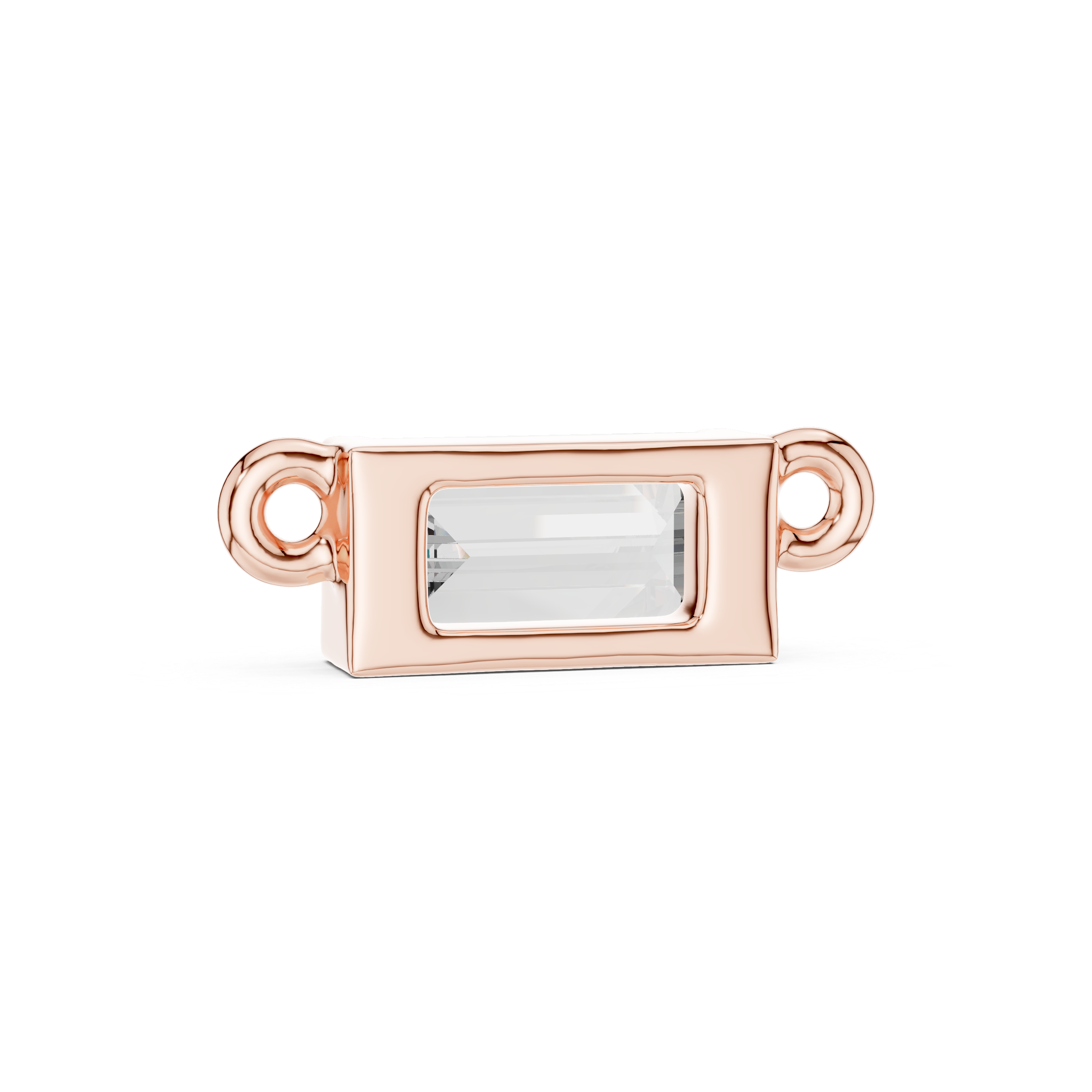 1Baguette Diamond Minimal Bar Pendant
