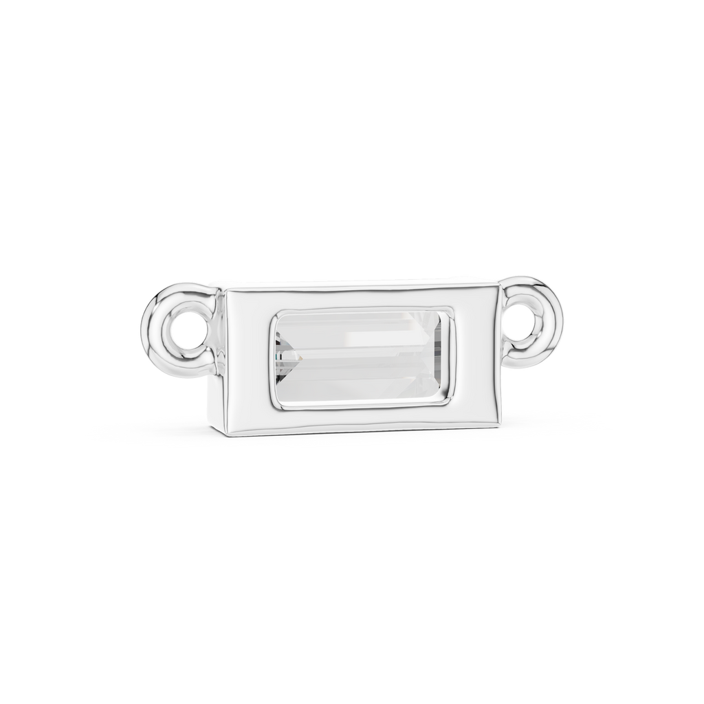 1Baguette Diamond Minimal Bar Pendant