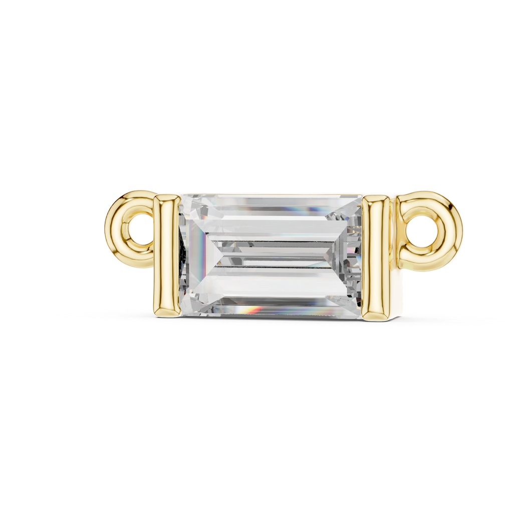 1Baguette Diamond Minimal Bar Pendant