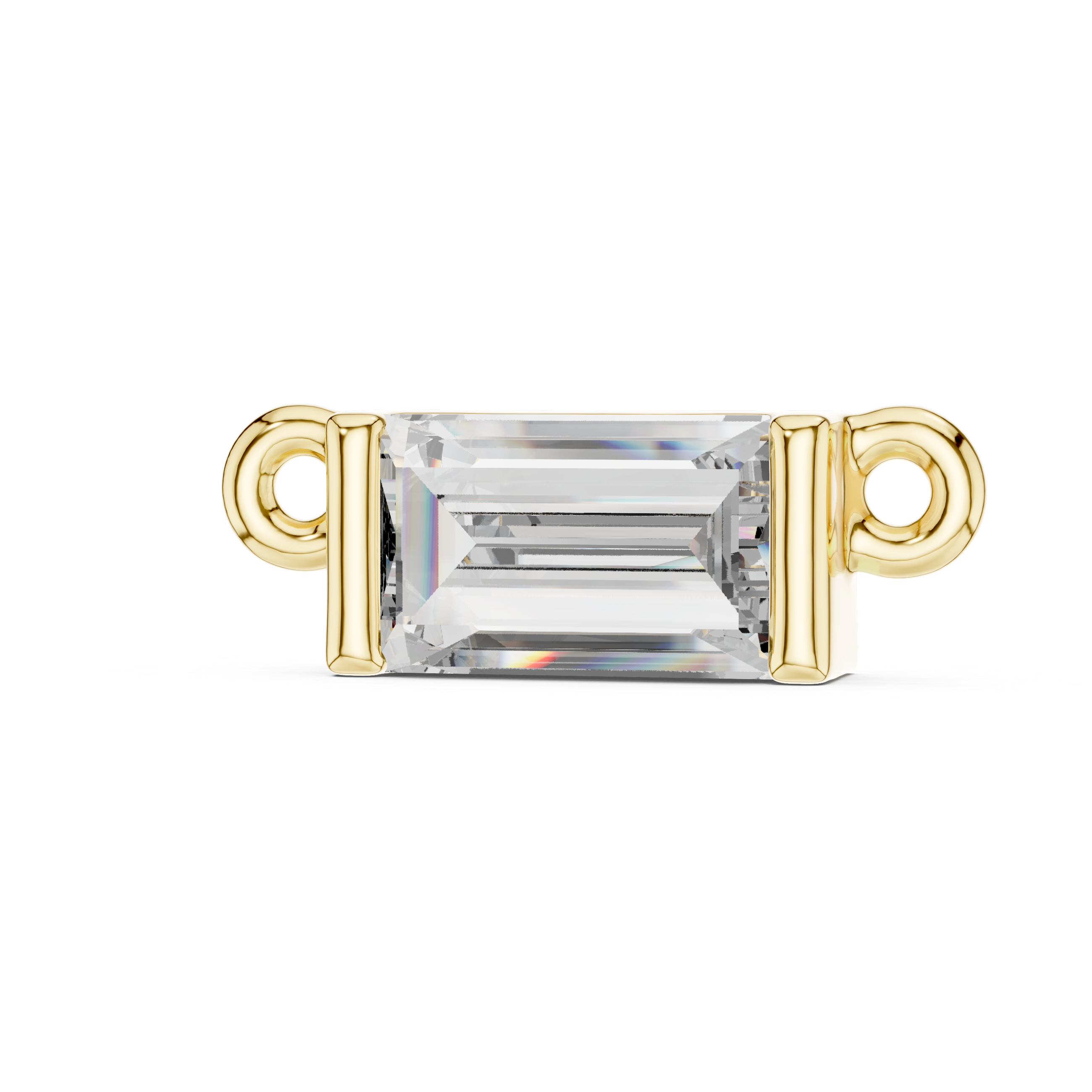 Baguette Diamond Minimal Bar Pendant