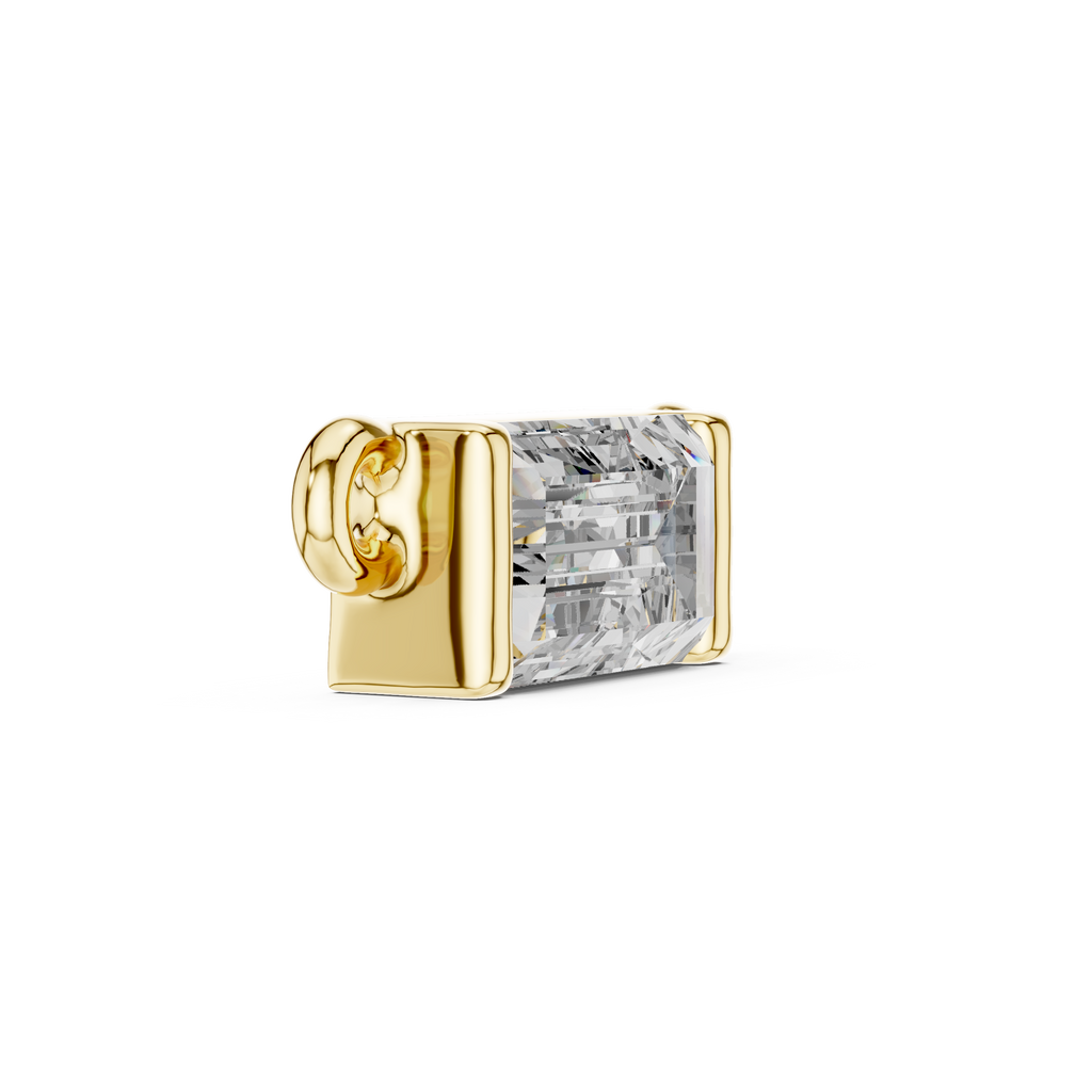 1Baguette Diamond Minimal Bar Pendant
