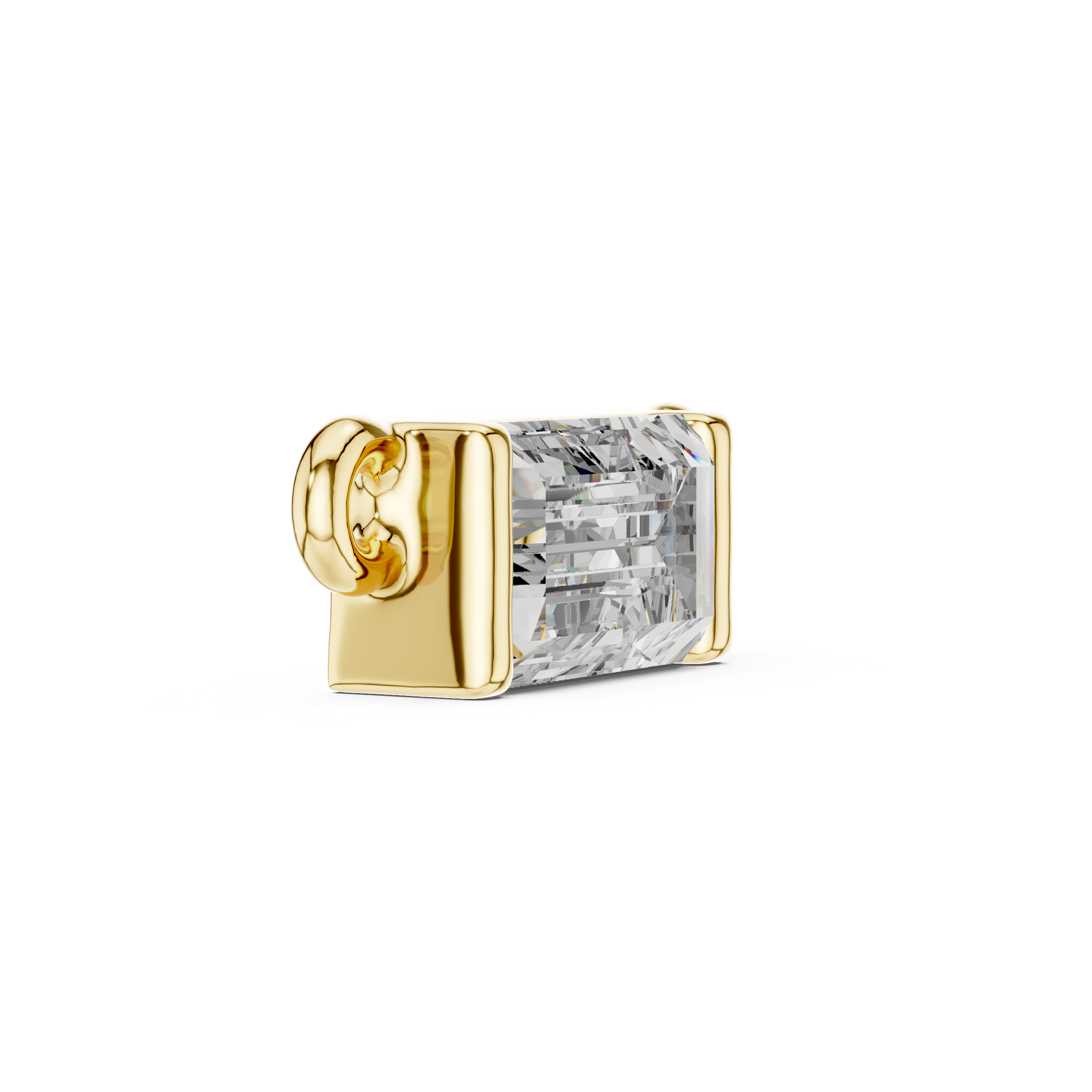 1Baguette Diamond Minimal Bar Pendant