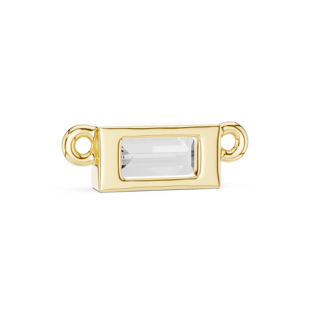 1Baguette Diamond Minimal Bar Pendant
